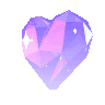 spinning purple heart gem